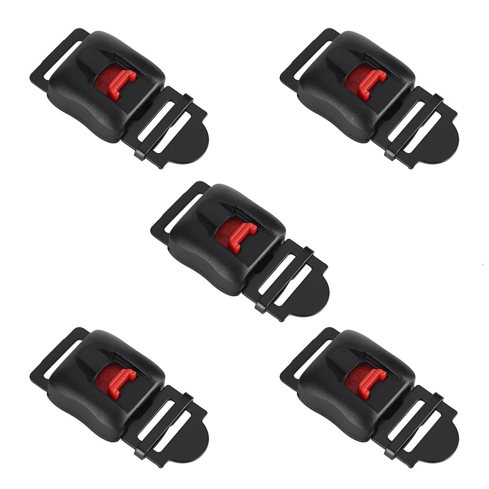 5pcs Motorcycle Helmets Quick Release Buckle, Heavy Duty Motorcycle Safe Bike Helmets Speed Clip Chin Strap Disconnect Buckle Helmet Strap Clip Clamp Black helmet clip chin strap
