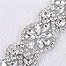 XINFANGXIU Bridal Wedding Dress Sash Belt Applique with Crystals Rhinestones Pearls Beaded Dacorations Handcrafted Sparkle Elegant Thin Sewn or Hot Fix for Women Gown Evening Prom Clothes - Silver