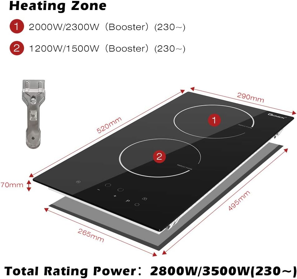 Domino Induction Hob 30 Cm - Black Glass Ceramic - View #9