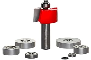 Freud 32-526 7-Piece Multi Rabbeting Kit 3/4-Inch Height Flush to 1/2-Inch Depth 1/2-Inch Shank