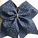 CHEER BOW - JUST DO IT ! Black Glitter Cheerleading Bow with white glitter lettering - Custom & Team cheer bows by request ...check out the other colors available by request