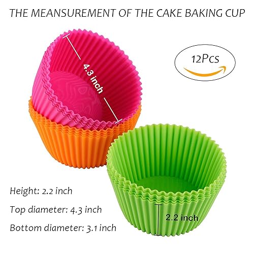 Webake Silicone Baking Cups Inch Jumbo Reusable Cupcake Liners