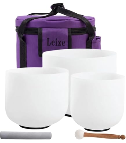 Amazon.com: Leize Crystal Singing Bowl Tuned Quartz with Suede