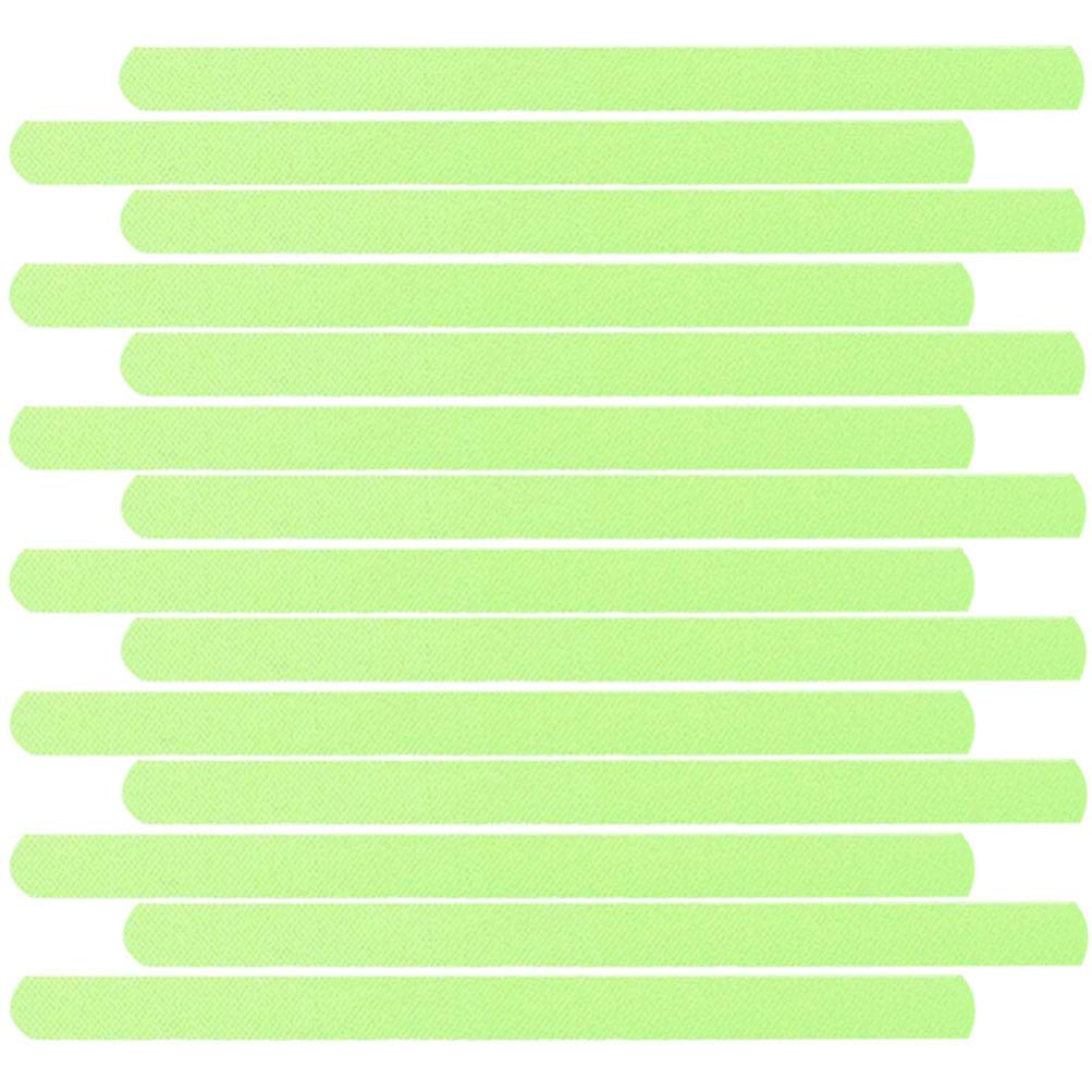 Garneck 24pcs Non-skid Stair Floor Grips Glow in the Dark Stair Treads Tape Luminous PEVA Strip Warning Security Tapes
