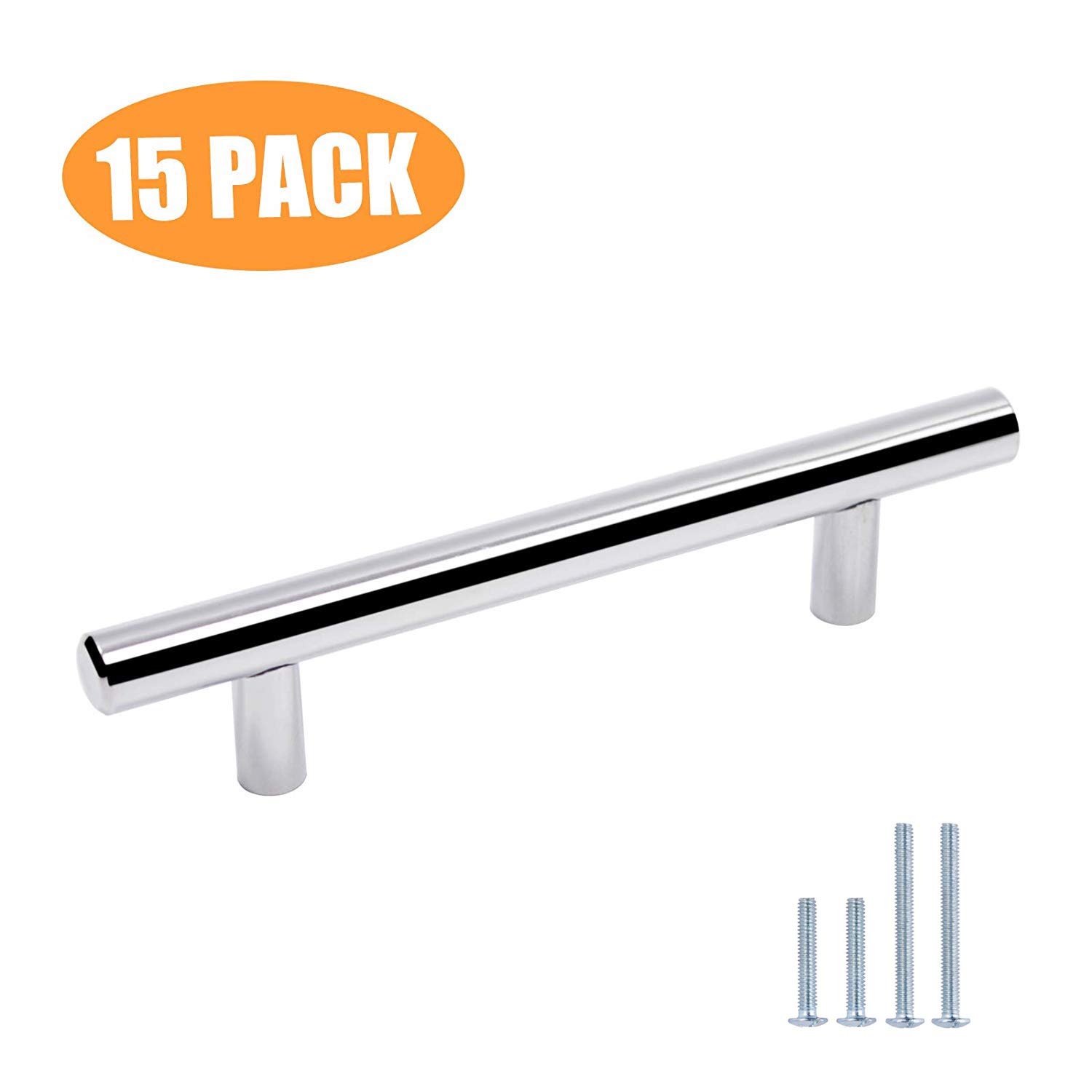 Best Euro Bar Cabinet Handle Polished Chrome