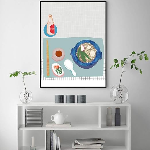 Danjiao Imprime Modernos Arte De La Pared Pintura De La Lona Vajilla