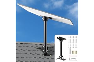 BSDONTE Gen 3 Mount for Starlink, Star Link Roof Mounting Kit Compatible with Star Link Gen 3 / V3, Adjustable Pole Heavy Duty Pivot Mount for Starlink with Gen3 Pipe Adapter (Aluminum Alloy)