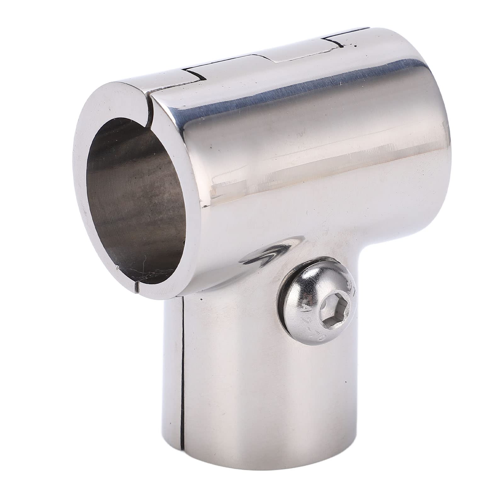 KIMISS Stainless Steel Tee Pipe Fitting, 90° T Tee Tube Pipe Connector 1in/25.4mm ID Separable Stainless Steel Boat Hand Rail Accessories