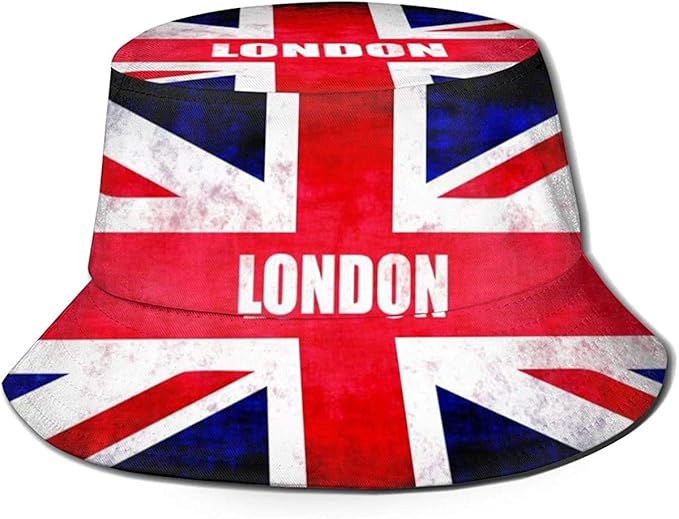 Men & Women Unisex London UK Flag Print Travel Bucket Hat Summer