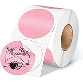 Phomemo 2” Color Circle Thermal Labels, Self-Adhesive Round Sticker Label, Circular Direct Thermal Printer Label for Phomemo 241bt, D520BT, B246D Label Printer, 750 Labels/Roll, Pink