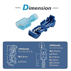 Chanzon 160pcs T-Tap Wire Connector Quick Splice