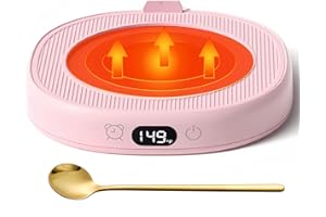 ARISKEY Mug Warmer, Coffee Warmer for Desk - Auto Shut Off, Smart Candle Warmer with 3 Temp and 4 Timer Settings - Electric Beverage Warmer Plate for Coffee, Tea (Up to 149℉)