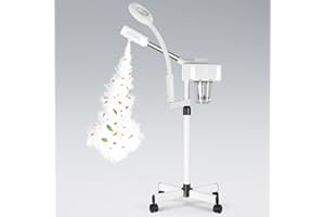 Nova Microdermabrasion Professional 2 in 1 Facial Steamer for Face Deep Cleaning Ozone Face Steamer with 5X Magnifying Lamp Hot Mist Function for Salon Spa Home Beauty Equipment