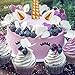 TOODOO 7 Pieces Unicorn Silicone Cake Topper Molds Unicorn Horn, Ears and Eyelash Cake Decoration Molds for Fondant Cake Chocolate Cupcake (Grey)