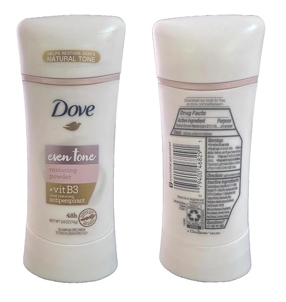 DOVE EVEN TONE ANTIPERSPIRANT DEODORANT STICK RESTORING POWER FOR UNEVEN SKIN TONE 2.6 OZ