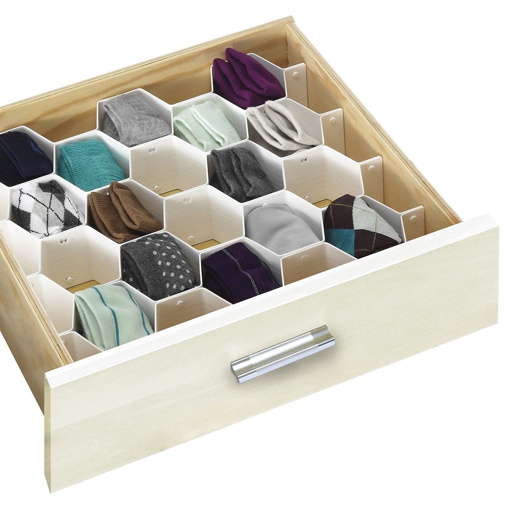 Whitmor 6025 3928 8 Piece Honeycomb Drawer Organizer Home Storage