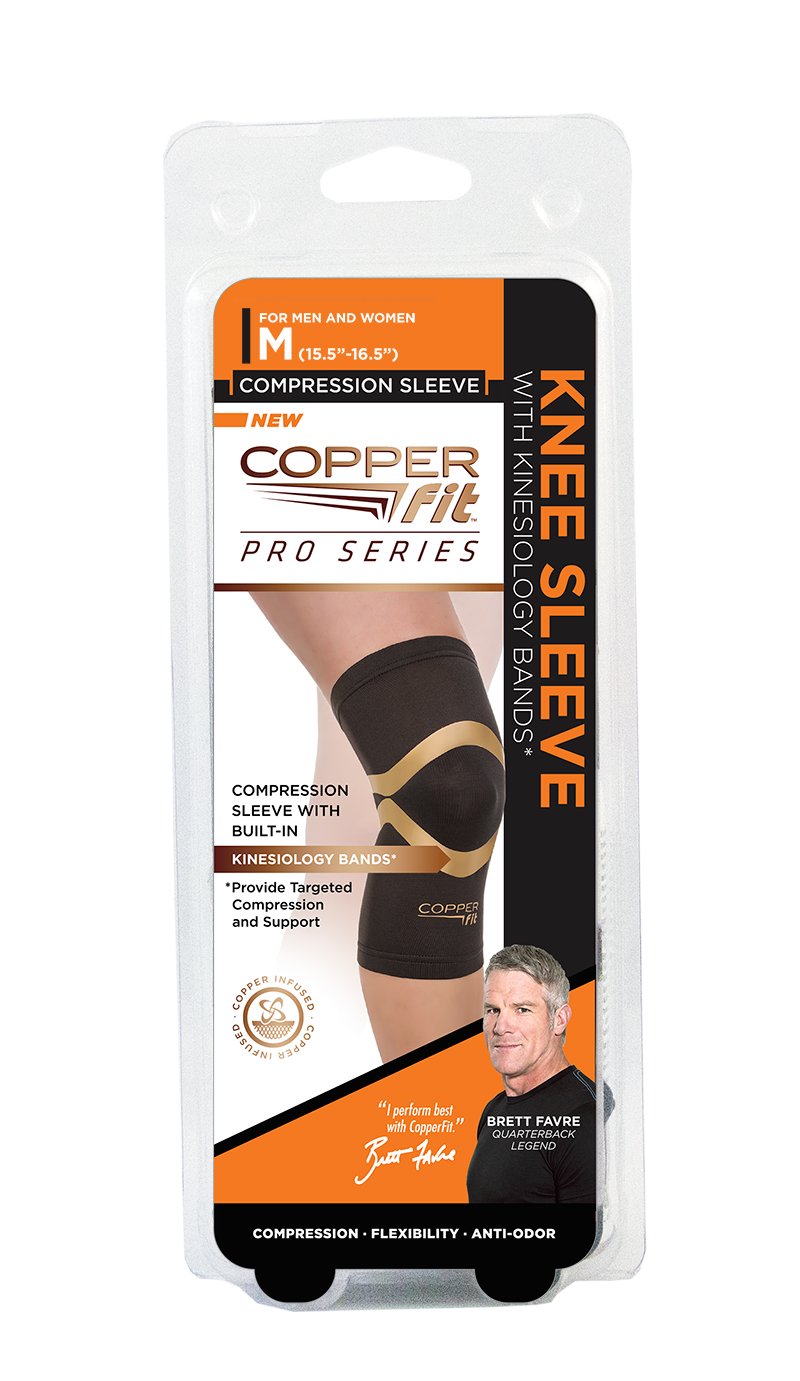 Copper Fit Pro Series Compression Knee Sleeve,Packaging may Vary BSA Soar