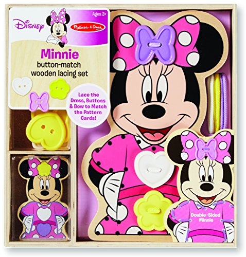 Melissa & Doug Disney Minnie Mouse Button-Match Wooden Lacing Set Melissa & Doug Disney Minnie Mouse Button-Match Wooden Lacing Set