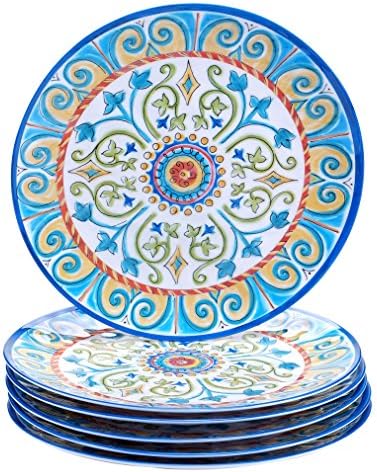 Certified International Corp Tuscany Dinner Plate, 11", Multicolored, Set of 6