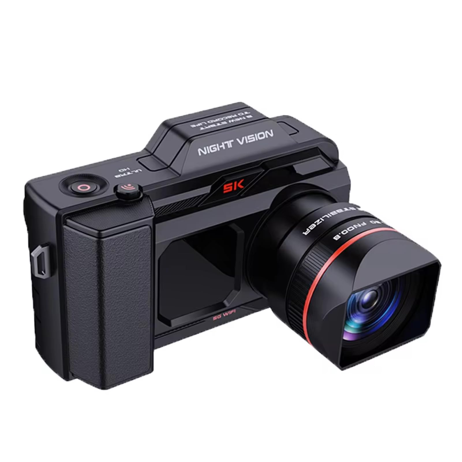 Photo 1 of 5K 50MP Digital Cameras for Photography,Autofocus Vlogging Camera for YouTube with 64GB TF Card & Batteries, 4800mAh 5G Infrared Night Vision 16:9 Travel Video Camera