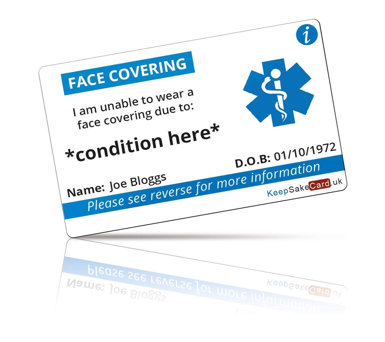 Face Mask Exemption Card FULLY PRINTED NO PEN REQUIRED Amazon.co