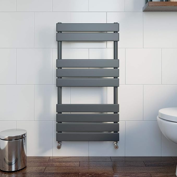 DuraTherm Heated Towel Rail Radiator For Bathrooms Wall Mounted Flat