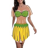 Women's Cute Bikini Printed T Shirt Dress Short Sleeve Baggy Shirt Beach Fun Swimwear Cover Up Dress