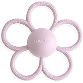 mushie Silicone Baby Daisy Rattle Teether Toy (Soft Lilac)