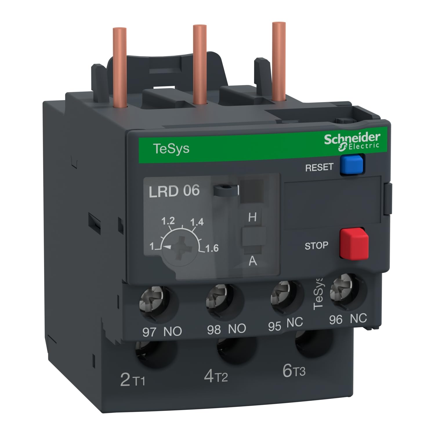Schneider Electric TeSys LRD - Differential Thermal Overload Relay, 1…1.6A Adjustment Range, Class 10A, Motor Protection, LRD06