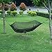 isYoung Hammock with Mosquito Net Parachute Fabric Hammock Net, Durable and Portable , Suit for 2 Persons, Tree Tent, Outdoors (Black / Army Green)