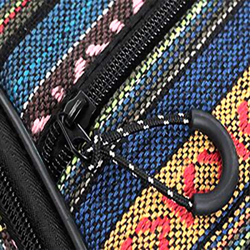 ZHRUNS Guitar Bag Bohemian Acoustic Guitar Case Soft Foam Padded 40/41 Inch Guitar Gig Gag Backpack with Neck Protector Pillow Pad,Dual Shoulder Strap&pocket (Color stripe) - Thumbnail 3