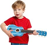 SOKA Wooden Blue Striped Guitar Toy for Kids Toddlers Ages 3+ Interactive Music view 4