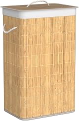COUNTRY CLUB Bamboo Natural Eco-Friendly Hamper Laundry Basket with Lid view 3