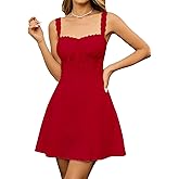 KUTUMAI Lace Square Neck Mini Dress Flowy A Line Short Graduation Dresses for Women Summer 2026