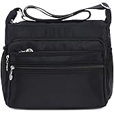 SYYHOME Crossbody Purses for women Multi-Pocket Nylon Shoulder Bags Lightweight Travel Purses Messenger Handbags