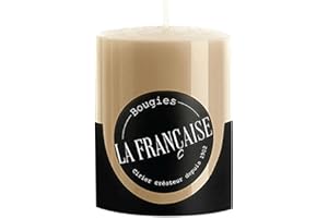 Bougies La Francaise - French Made Votive Candle - Made in France, Taupe Color, +/- 12-Hour Burn Time - 1.50 x 1.96 inches
