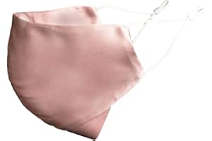 Mulberry Silk Face Mask by 22Silk Reusable & Adjustable Face Mask, 3D Chin Design for Flattering & Comfortable fit 6A Silk