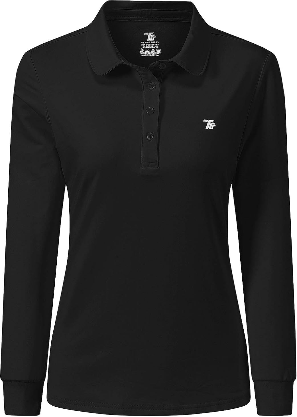 AIRIKE Women's Athletic Golf Polo Shirts Long Sleeve Shirt Lightweight