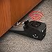 Trademark Home Collection Door Stop Alarm – Portable Door Stopper with Siren for Home, Hotel, or Dorms – Low, Medium, and High Sensitivity Settings, Black, One Size