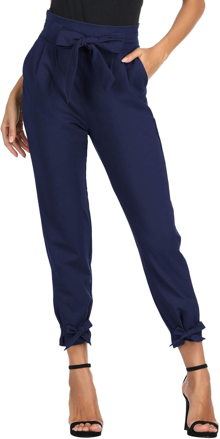 GRACE KARIN Womens Casual High Waist Pencil Pants with Bow-Knot Pockets for Work at  Women’s Clothing store