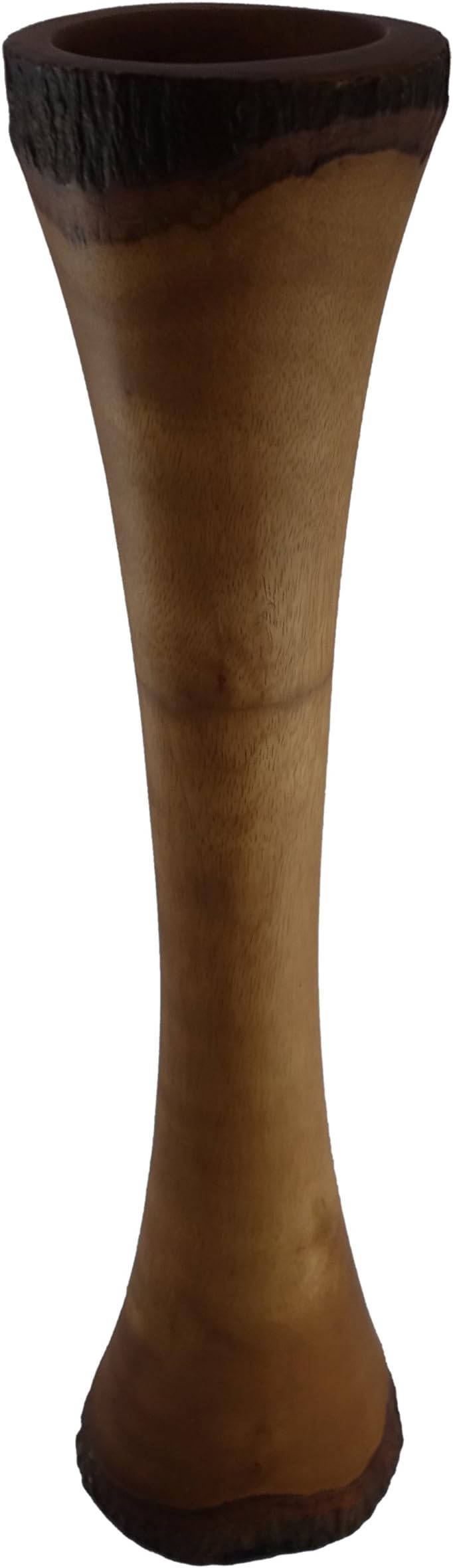 Forest of Green Large Wood Vase Handmade Wooden 20 inch Unique Mango Wood Vase