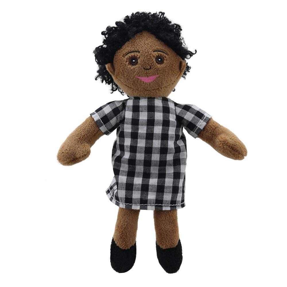 The Puppet Company - Finger Puppet Characters - Mum (Checked Outfit) Finger Puppet