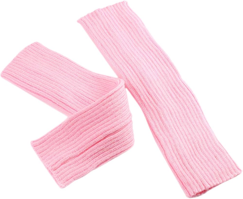 SUNTRADE 2 Pair Leg Warmers, Women Girls Boots Cuff Warmer Ribbed Stretch Knee Leg Socks (Black+Pink) at  Women’s Clothing store