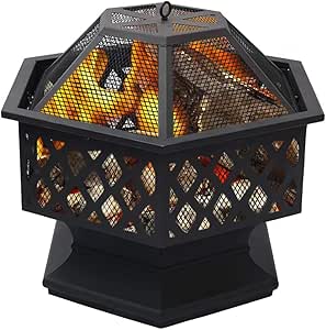 XEMQENER Hoguera para Exteriores, para jardín, Patio, Gran Quemador de