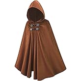 Qtdstz Medieval Hooded Cape, Renaissance Cloak Costume, Dark Green Halloween Cosplay Outfit