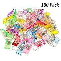 Kuqqi Pack of 100 Quilting Clips for Sewing Binding Quilting Crafting (Assorted Color)