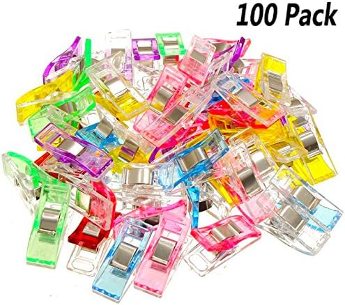 Kuqqi Pack of 100 Quilting Clips for Sewing Binding Quilting Crafting (Assorted Color)