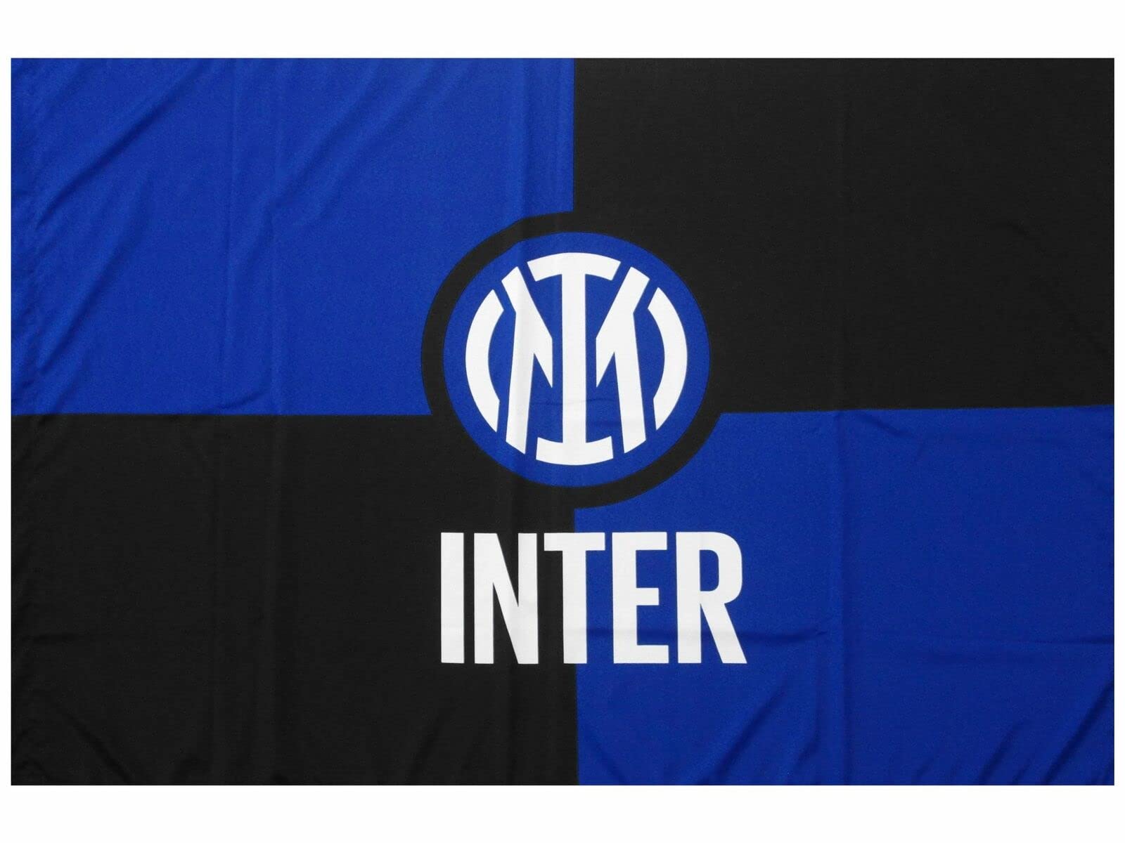 Inter Flag New Logo 100 x 140 cm, Unisex Adult, Black/Blue, 100 x 140 cm