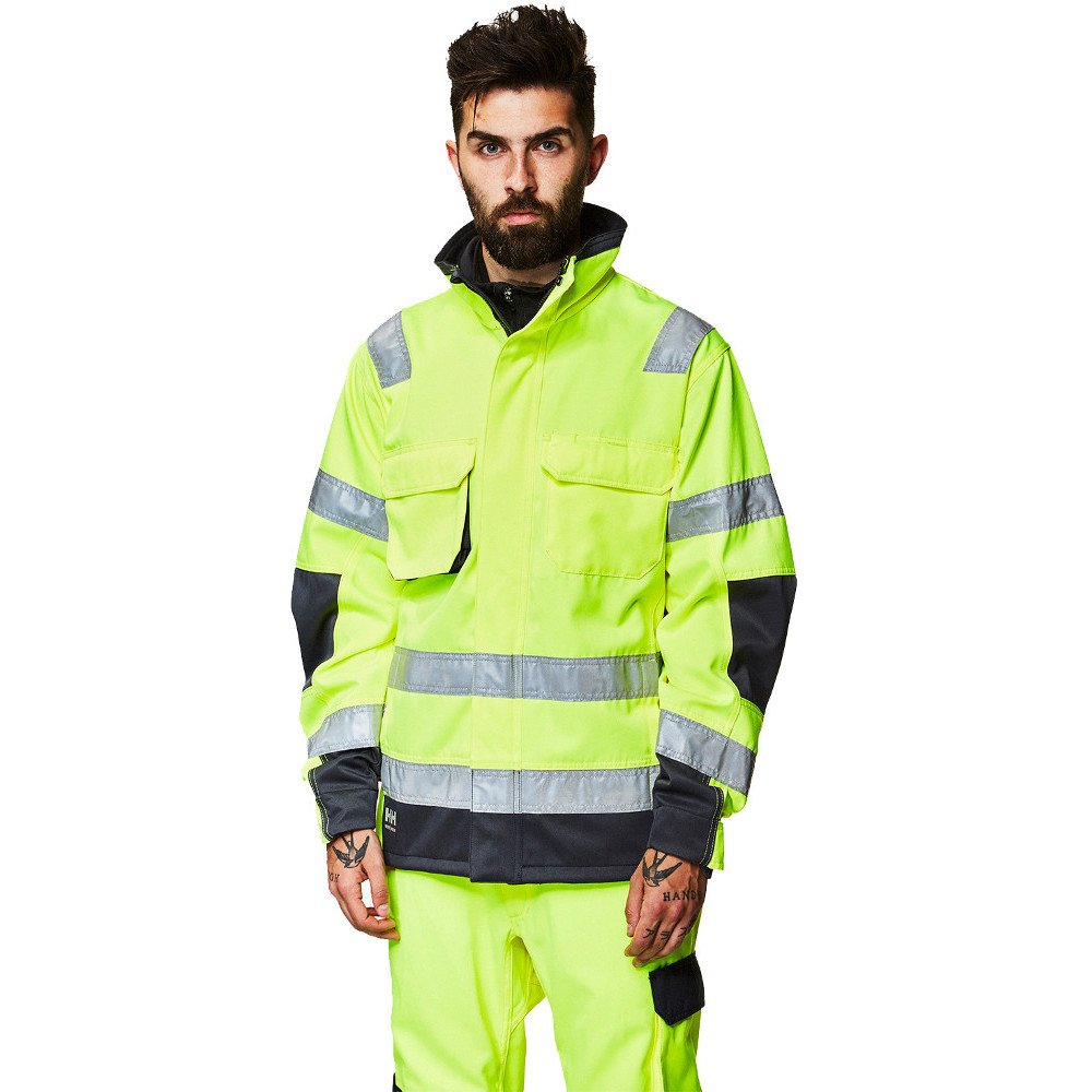 Helly Hansen Workwear Unisex Adult Helly Hansen Wokrwear, Yellow/Charcoal, XS Chest 35 Inches