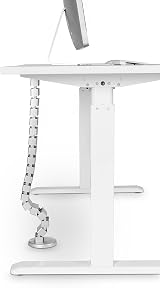 Allcam Silver Cable Slinky Spine 1.3m for Standing Desks - Under Desk Cable view 2